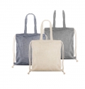RecyPack Saco mochila em algod�o reciclado