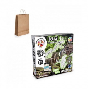 2 in 1 Fossil Excavation Kit III. Jogo did�tico fornecido com saco de oferta em papel kraft (115 g/m�)