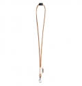 75096. SET Lanyard CORK Long (� 5 mm) com mosquet�o de gatilho 9 mm e Fecho de seguran�a � 5 mm