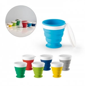 ASTRADA. Copo de viagem dobr�vel em Silicone e PP 250 mL