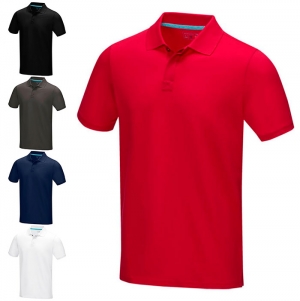 Polo para homem em material de org�nico 'Graphite'