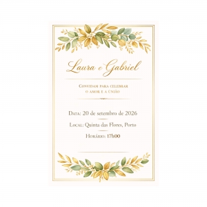 CONVITES 9X13CM 250GRS 1 LADO PERSONALIZ�VEL