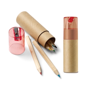 Tubo de ABS e papel�o com l�pis Libbie