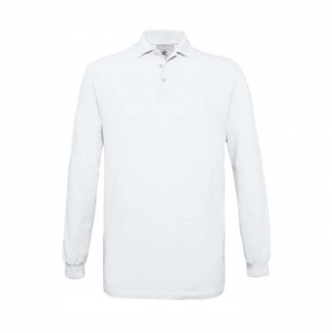 Polo B&C Safran manga comprida 180g - 100% Algod�o