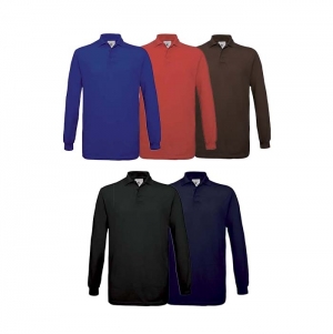 Polo B&C Safran manga comprida 180g - 100% Algod�o