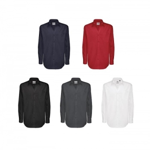 Camisa B&C Sharp manga comprida Homem - 100% Algod�o escovad