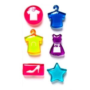 PACK 6 PINS EPOXY DUPLOS 2X2CMS COM 2 IMANES PERSONALIZ�VEL