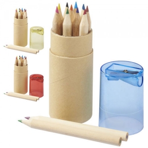 Conjunto de 12 l�pis de cor com afiadeira 'Hef'