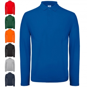 Polo B&C ID.001 manga comprida 180g - 100% Algod�o (investin