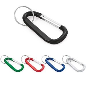 MATTHEW. Mosquet�o em alum�nio com argola para porta-chaves