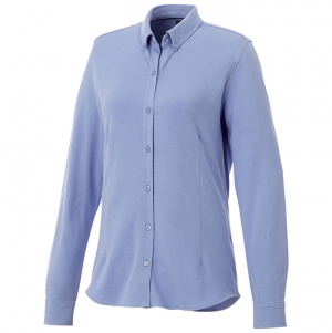 Camisa piqu� manga comprida de mulher 'Bigelow'