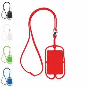 Lanyard em silicone, com porta cart�es