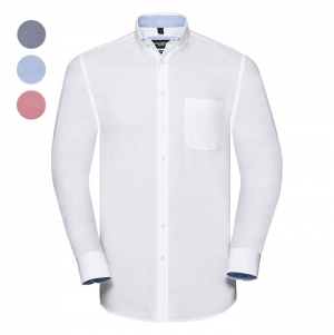 CAMISA OXFORD MANGA COMPRIDA 140G - 100% ALGOD�O