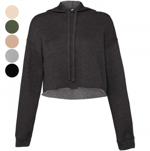 Sweatshirt �CROP� com capuz