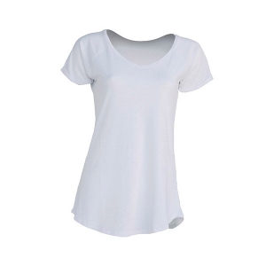 T-SHIRT SUBLIMA��O URBAN SLUB LADY 120G/M2 BRANCO