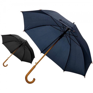 Guarda-chuva autom�tico, em P-190T, cabo em madeira