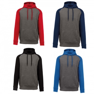 Sweatshirt com capuz bicolor de crian�a