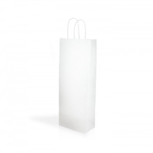 Saco em papel kraft 120g/m2 15X39X8cm - branco