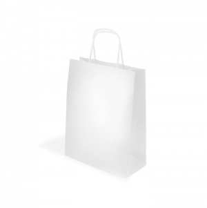 Saco papel kraft 90g/m2 18X24X8cm - branco