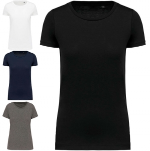 T-shirt Supima� de senhora com decote redondo de manga curta