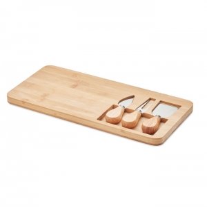 GLENAVY Set de t�bua de queijo de bambu