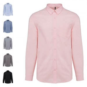 CAMISA MANGA COMPRIDA EM OXFORD DE TRATAMENTO F�CIL