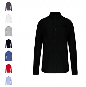 CAMISA MANGA COMPRIDA EM POPELINE DE TRATAMENTO F�CIL