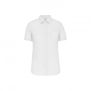Camisa de senhora manga curta em popeline tratamento f�cil