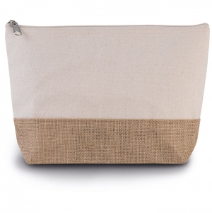 BOLSA EM TECIDO DE ALGOD�O E JUTA