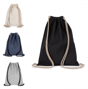 Saco em material reciclado com cord�o de ajuste