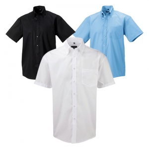 Camisa de homem de manga curta que n�o precisa passar a ferro