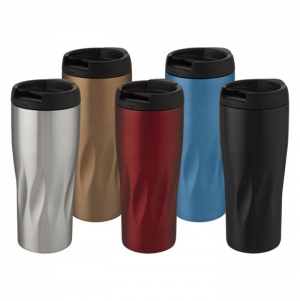 Copo t�rmico isolado a v�cuo de 450 ml em cobre 'Waves'