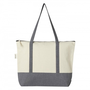 Saco de algod�o reciclado de 320 g/m� de 10 L com fecho de correr 'Repose'