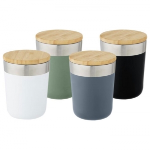 Copo t�rmico de 330 ml de cobre isolado a v�cuo em a�o inoxid�vel com tampa de bambu 'Lagan'