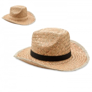 TEXAS Chap�u cowboy de palha natural