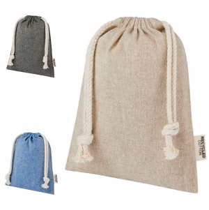 Saco de algod�o reciclado de 150 g/m� GRS pequeno de 0,5 L 'Pheebs'