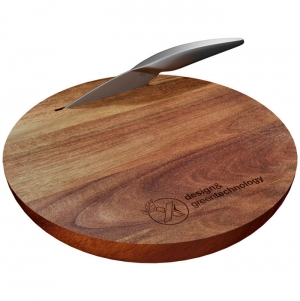 T�bua de cortar em madeira e conjunto de facas 'SCX.design K03'