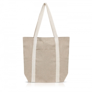 Saco algod�o reciclado com bolso exterior