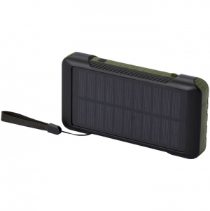 Powerbank solar com d�namo de 10 000 mAh em pl�stico reciclado RCS 'Soldy'