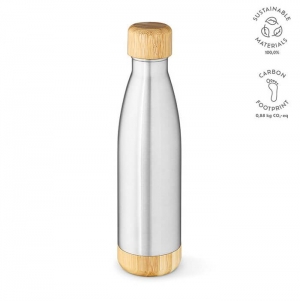 Garrafa Rio Grande rInox e Bambu 530ml. Isolamento a V�cuo e Herm�tica