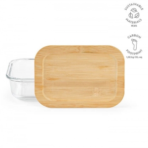 Lancheira Van Gogh 500 Vidro Borossilicato e Bambu 520ml