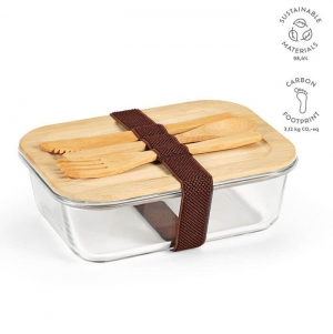 Lancheira Van Gogh 1000 Vidro Borossilicato e Bambu 1090ml