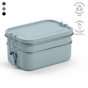 Lancheira Tintoretto rInox 1240ml. 2 Compartimentos e Fechos Laterais