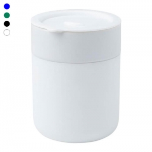 Copo t�rmico de cer�mica de 330 ml com embalagem de silicone e tampa de pl�stico 'Java'