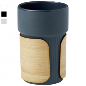 Copo t�rmico com capa de bambu de 340 ml 'Fika'