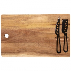 Conjunto de t�bua para queijos e facas 'SCX.design K06'
