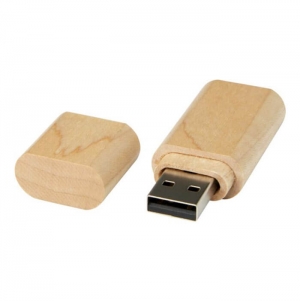 USB 3.0 de madeira com porta-chaves