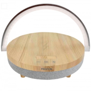 Coluna Bluetooth� 4 em 1 de 10 W com luz LED e base de carregamento sem fio 'Prixton'