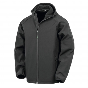 Blus�o softshell reciclado 3 camadas com capuz de homem
