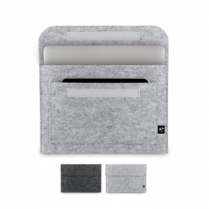 FELPY SLEEVE. Pasta para computador port�til em feltro reciclado (100% rPET)